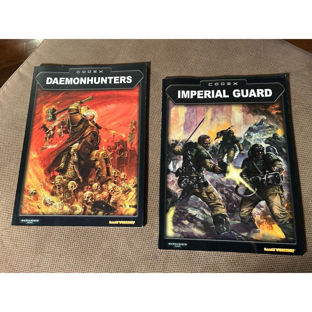 2 Warhammer 40,000 40k Games Workshop Rules Book Imperial Guard Daemonhunters
